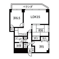 愛知和光ビル 3LDKの間取図画像