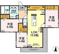 セレスティア檀溪通 3LDKの間取図画像