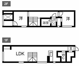 LeGioie名駅2 2LDKの間取図画像
