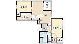間取図画像 2LDK