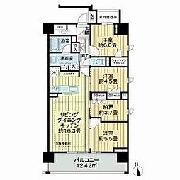 オープンレジデンシアナゴヤドーム前矢田 803 8階3SLDKの間取り
