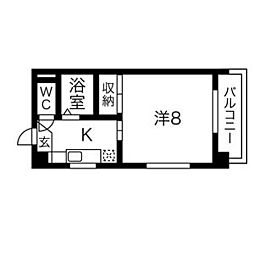 間取図画像 1K