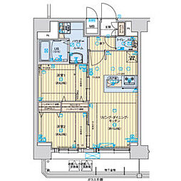 アドバンス名古屋シュテルン 1501 15階1Kの間取り