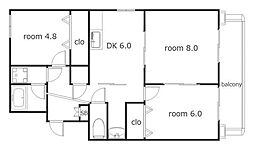 間取図画像 2LDK