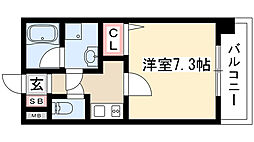 エコロジー栄レジデンス 1Kの間取図画像