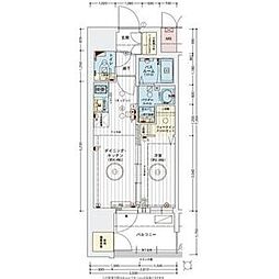 エステムコート名古屋ルノン 1DKの間取図画像