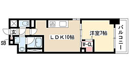 シュトルツ栄 1LDKの間取図画像