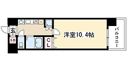 鶴舞パークヒルズ 1Kの間取図画像