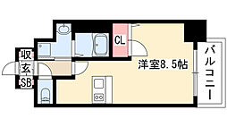 プレサンス丸の内レジデンス2 1Kの間取図画像