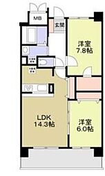 間取図画像 2LDK