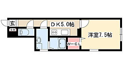 ロリエ宮東 1Kの間取図画像