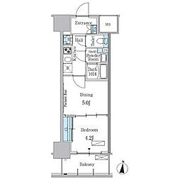 PARKAXIS名古屋山王一丁目 1DKの間取図画像