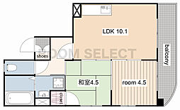 Apartment884 2LDKの間取図画像