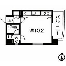 LIVCITY大須 ワンルームの間取図画像