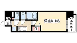 プレサンス大須観音駅前 1Kの間取図画像