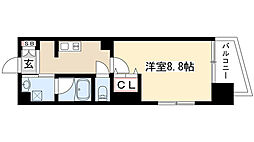 アールズタワー東山公園 1Kの間取図画像
