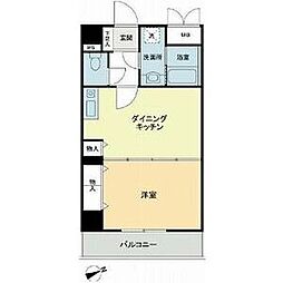 グリーンハイツ新道 1DKの間取図画像