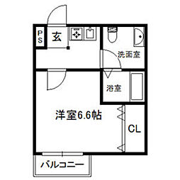 アメニティハイツナゴヤ 1Kの間取図画像