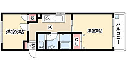 アグレアーブル 2Kの間取図画像