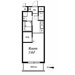 丸の内エンブルコート 1Kの間取図画像
