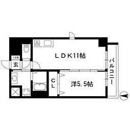 パークレジデンス名駅北 1LDKの間取図画像