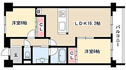 RAFERIO亀の井 2LDKの間取図画像