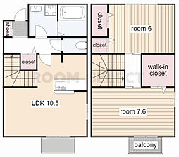 モアール 2LDKの間取図画像