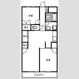 サンテラスタカギ 2LDKの間取図画像