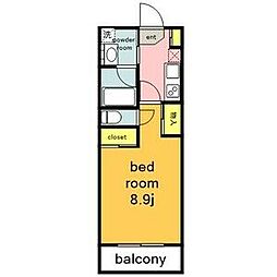 イースタンヒルズ八事 1Kの間取図画像