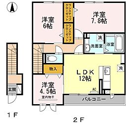 アネシス・コート 3LDKの間取図画像