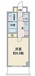 アールグラン瑞穂 1Kの間取図画像