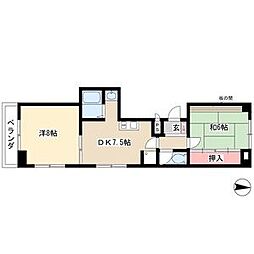 メゾンアコール 2DKの間取図画像