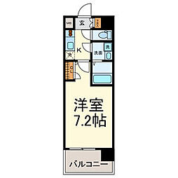 UURコート名古屋名駅 1Kの間取図画像