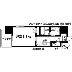 エルメディオ千種 1Kの間取図画像