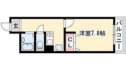 プレステージ高蔵公園 1Kの間取図画像