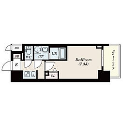 S-RESIDENCE東海通 1Kの間取図画像