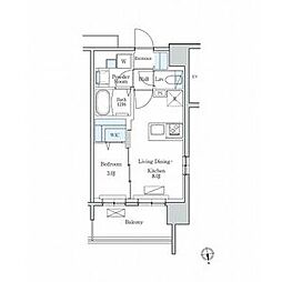 デュオフラッツ栄 1LDKの間取図画像