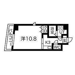エクセレント名駅南 1Kの間取図画像