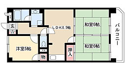 サンシティー小幡 2LDKの間取図画像