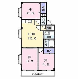 サニーコート・K 3LDKの間取図画像