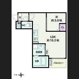Jack atsutakoshinIII 1LDKの間取図画像
