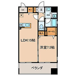 Y's 1LDKの間取図画像