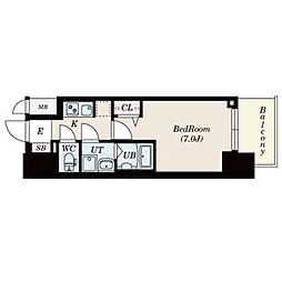 S-RESIDENCE上前津駅前 1Kの間取図画像