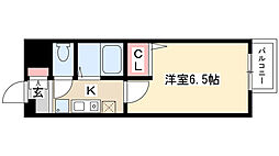 ヒルズ本山南 1Kの間取図画像