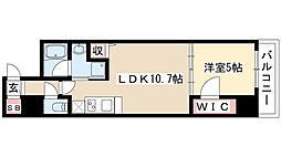 ダイワシティー大須 1LDKの間取図画像