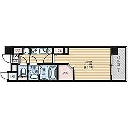 パルティール中村公園 1Kの間取図画像