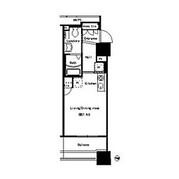 パークアクシス名駅南 ワンルームの間取図画像