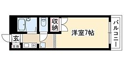 サニーサイド2 1Kの間取図画像
