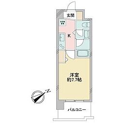 アルフィーレ新栄 1Kの間取図画像