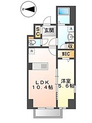リオグランデ名駅 1LDKの間取図画像